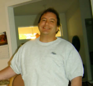 ron after working out with Ed in the kitchen 